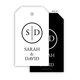 Initial Monogram Hanging Gift Tags with Organza Bags Image 4 of 10